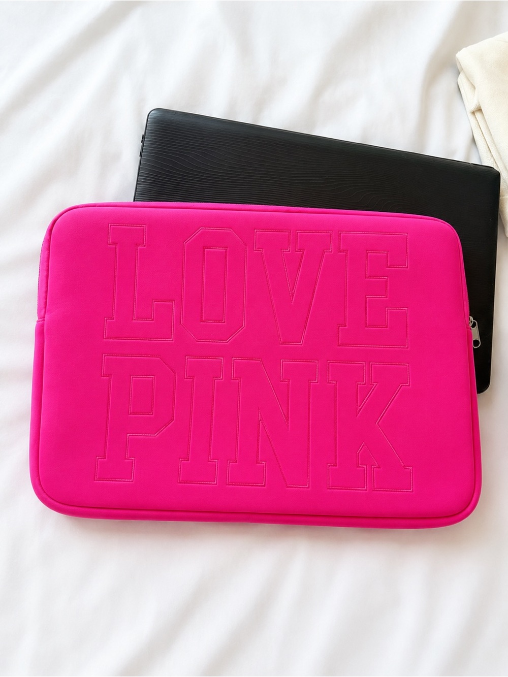 PINK by Victoria's Secret Embossed
"Love Pink" Logo Padded Laptop
Sleeve